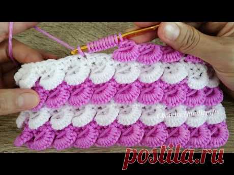 Tutorial crochet purse bag - Curry puff stitch - 3D crochet