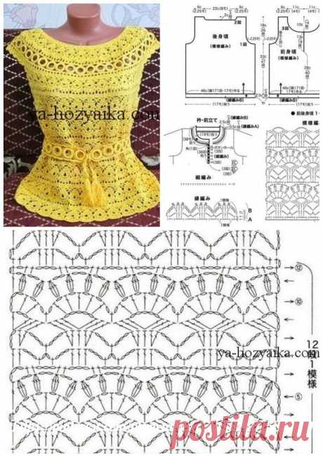 Топы и туники со схемами — DIYIdeas