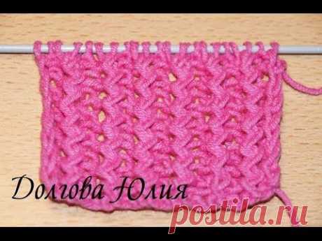 Вязание спицами для начинающих. Французская резинка ///  Knitting for beginners. French gum Scheme