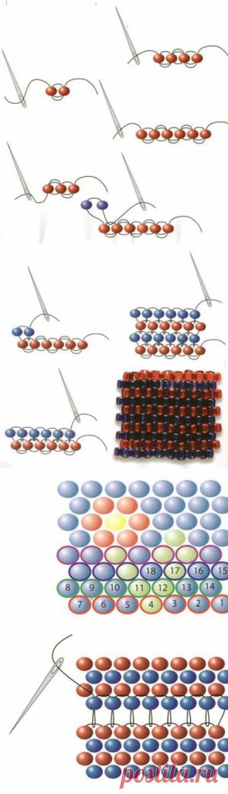 Кирпичное плетение / Основы бисероплетения / Biserok.org