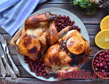 Рождественские цыплята с апельсинами и клюквой, пошаговый рецепт на 4039 ккал, фото, ингредиенты - gapapolya