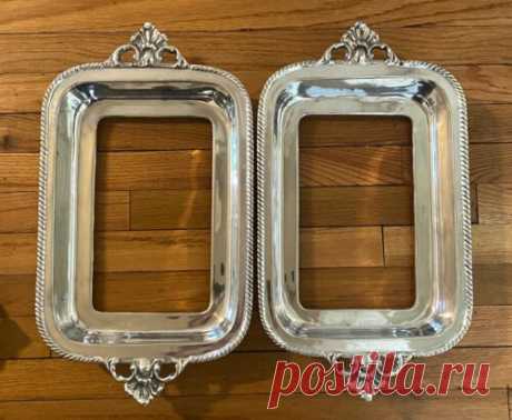 Pair of 2 Aluminum Fleur de Lis Rectangle Pyrex Casserole Baking Dish Holder | eBay