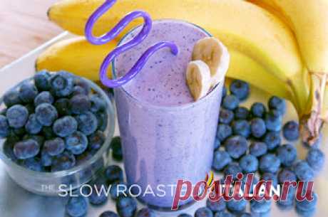 The Slow Roasted Italian - Printable Recipes: Sweet Blueberry Banana Milk Shake