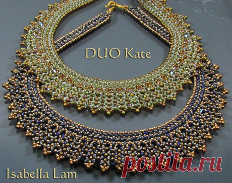 DUO KATE SuperDuo Beadwork Necklace Pdf tutorial instructions for personal use…