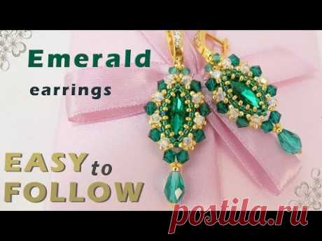 How to bezel Navette 15х7. Beaded earrings. Tutorial