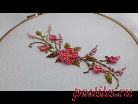 Hand Embroidery Floral embroidery three-dimensional stitches