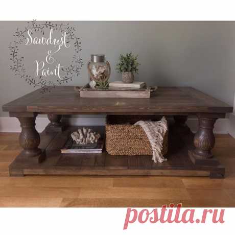 Balustrade coffee table 😍😍 #sawdustandpaint #customfurniture #coastaldecor #farmhousestyle #coastalfarmhouse #balustradecoffeetable #buildlikeagirl