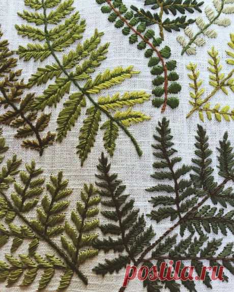 Способы вышивки зеленой листвы — DIYIdeas