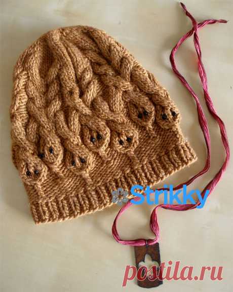 Шапочка «The parseltongue hat» от Stephanie Dosen (Tiny Owl Knits) вязаная спицами