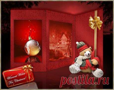 Tutorial by Carola &quot;Warmest Wishes For Christmas!&quot;