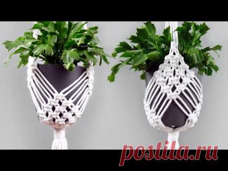 DIY Macrame Plant Hanger Easy NEW Diamond Design