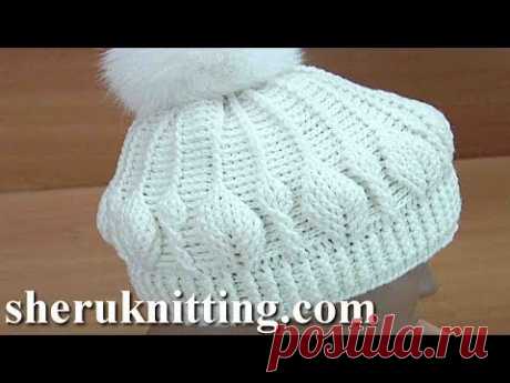 How to Do Crochet Leaf Stitch Hat Tutorial 157