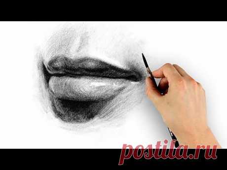How to Draw Lips - Step by Step - YouTube