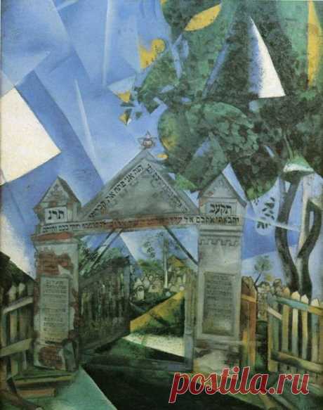 Марк Шагал - &quot;Ворота еврейского кладбища&quot;. 1917 г