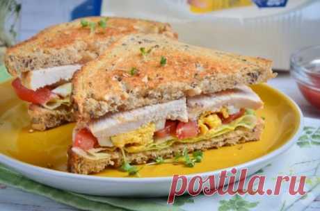 Бутерброды с куриным филе, яйцами и помидорами – простой и вкусный рецепт с фото (пошагово)