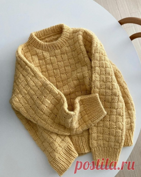 Красивый плетёный узор для свитера