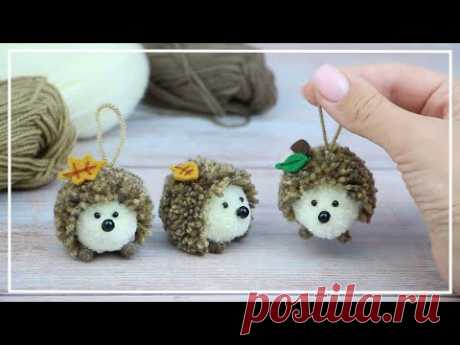 Удивительно ЛЕГКО и БЫСТРО делать этого Милого ЕЖИКА из Ниток / Cute Pompom Hedgehog Easy making