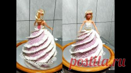 КАК СДЕЛАТЬ ТОРТ БАРБИ от СЛАДКАЯ КРАСОТА, BARBIE DOLL CAKE DECORATING БЕЛКОВЫЙ ЗАВАРНОЙ КРЕМ: https://youtu.be/3Q6209Pwtqc РАЗМЕР ФОРМЫ "ЮБКА КУКЛЫ" - 18смХ13см МЕДОВАЯ МАСТИКА: https://youtu.be/RjxRn7NKyCA молд с розами: https...