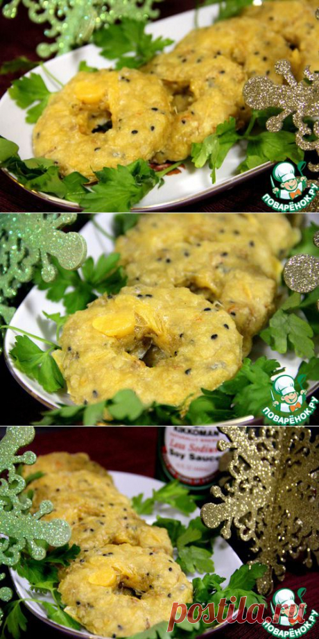 Сырные колечки с креветками - кулинарный рецепт