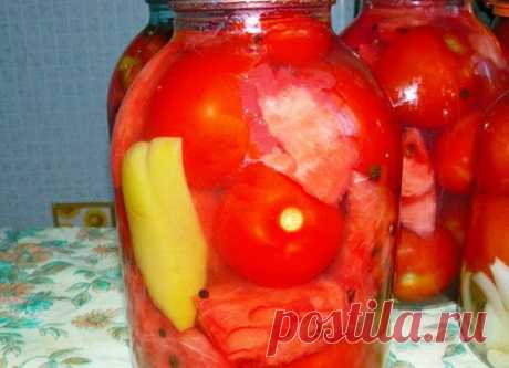 Маринованные помидоры с арбузом » Рецептико