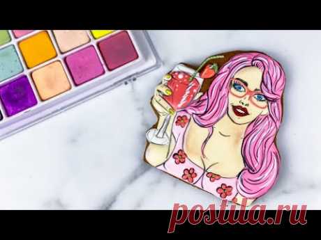 Имбирные пряники: Мастер-класс : Девушка ПОП-АРТ /How to decorate Cookies Pop Art Girl