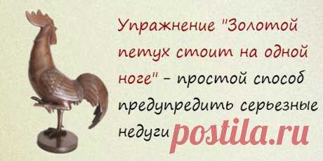 Упражнение «Золотой петух стоит на одной ноге» — простой способ предупредить серьезные недуги
