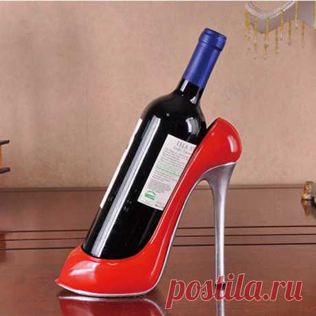 Творческие высокие каблуки красные вина держатель ремесла diy стол для столовой дома украшения на Banggood