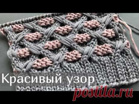 💗Плотный узор спицами 2021(+схема)💗 для кардигана/пуловера/жилета💗Easy two color Knitting Patterns