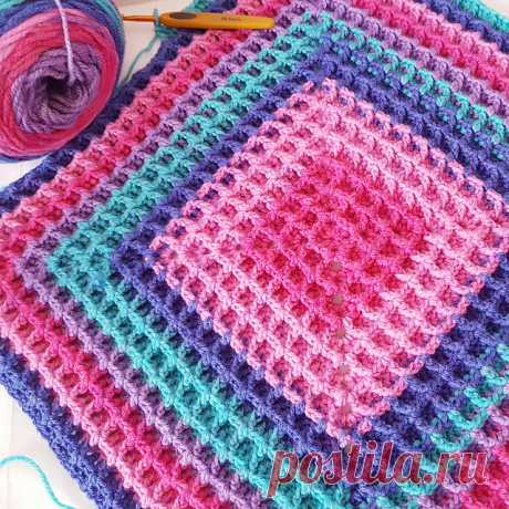 Squared Waffle - Crochet Easy Patterns Squared Waffle. Here you will learn the complete step by step, with all the possible details and clear images, everything to make