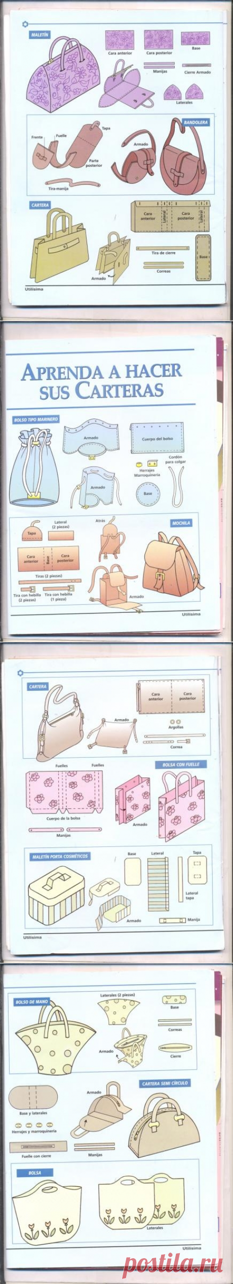 Простые выкройки сумок (подборка) / Простые выкройки / ВТОРАЯ УЛИЦА
