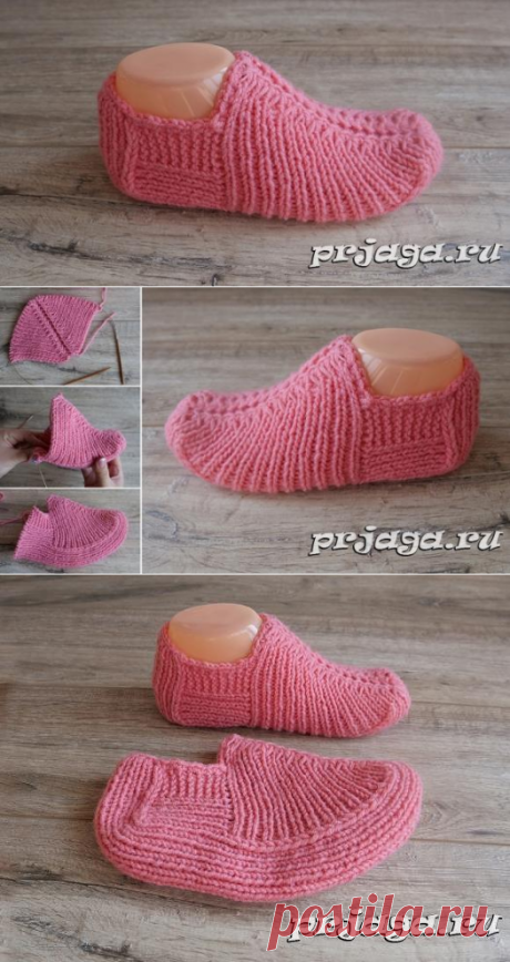 Бесшовные удобные следки спицами
slippers, knitting pattern

вязание тапочки носки