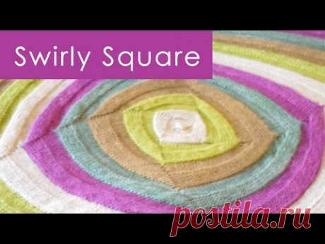 SWIRLY SQUARE Knit Stitch Pattern