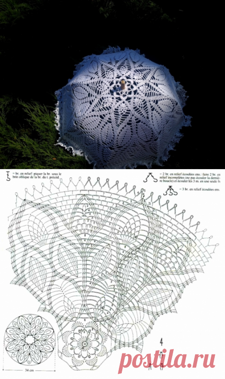 зонтик крючком