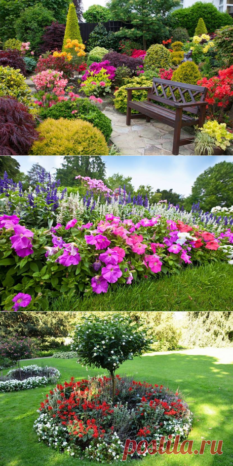 Цветы на даче: как красиво посадить, схемы посадки, ландшафтный дизайн перед домом, кустарники на клумбе - 34 фото