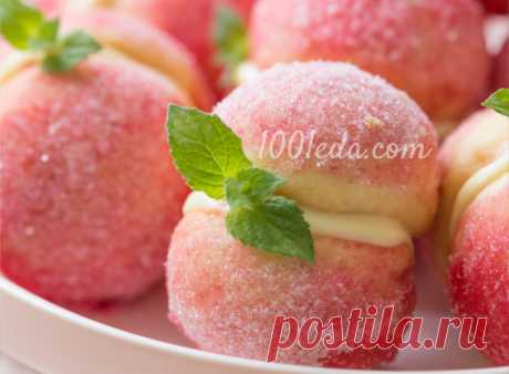 Печенье Персики с сырным кремом - Вкусное печенье от 1001 ЕДА