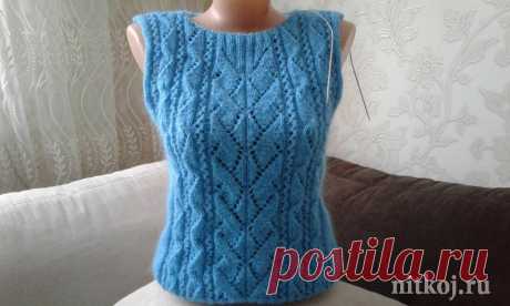 Пуловер «геометрия» спицами с имитацией вшивного рукава » Ниткой - вязаные вещи для вашего дома, вязание крючком, вязание спицами, схемы вязания