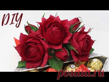 РОЗЫ из гофрированной бумаги ЛЕГКО и ПРОСТО ☆ МК Бумажные розы ☆ DIY Corrugated Paper Roses