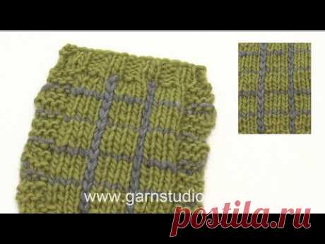 How to knit plaid with crochet stitches