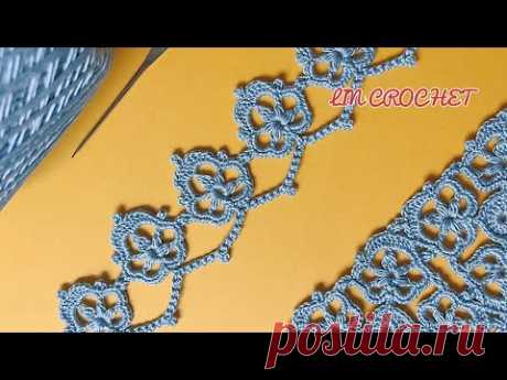 Crochet 🧶 Table Runner Shawl Edge Pattern