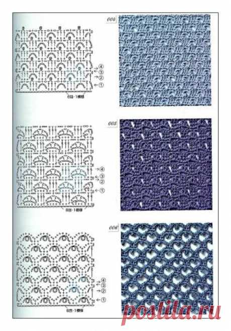 Простые узоры крючком: 38 вариантов со схемами, описанием, видео мк