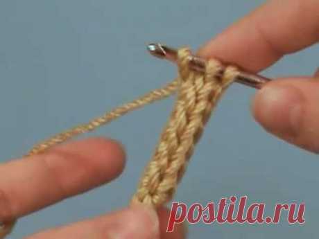 Crochet an i-cord (right-handed version) - YouTube