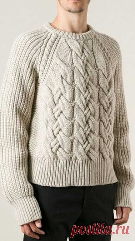 Новый объемный узор из кос для свитеров,жилетов