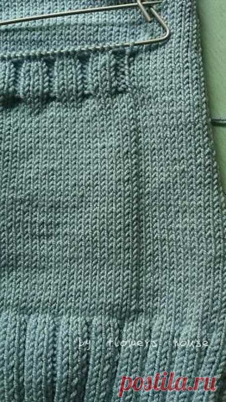 Вязание спицами - уроки мастерства - карман в вязаной спицами вещи