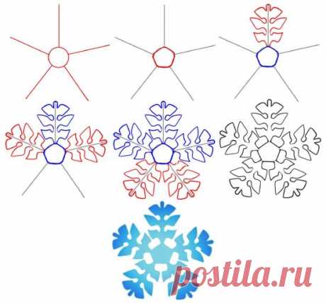 новогодние снежинки рисунок - Сумки