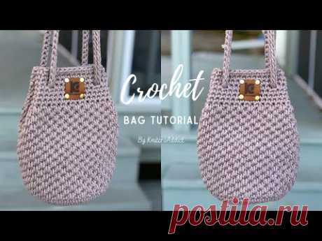 Crochet Shoulder Bag Tutorial /Macrame Crochet Bag /Beginner Crochet Bags