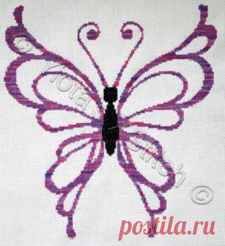 Rainbow butterfly cross stitch kit, pattern | Yiotas XStitch