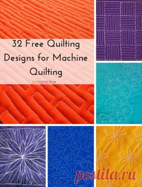 32 Free Quilting Designs for Machine Quilting | FaveQuilts.com