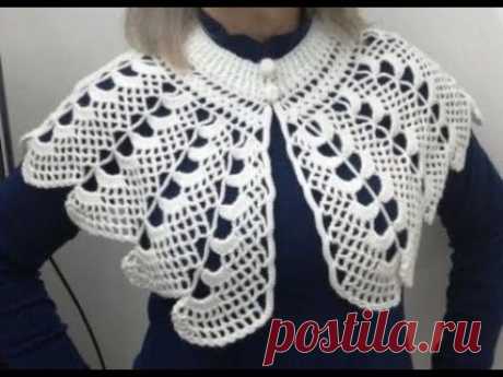 GOLA DE CROCHE RETRO   PARTE 01