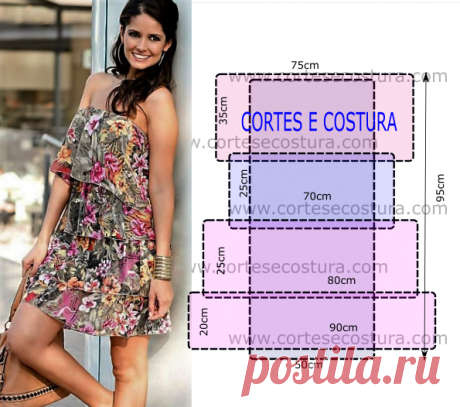 Vestido floral com babado