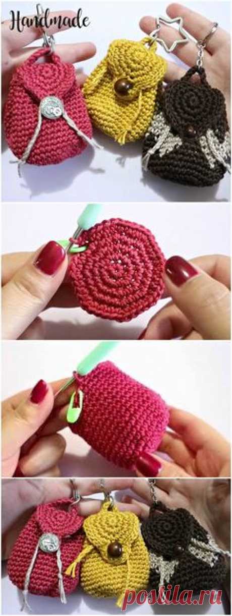 Crochet Mini Backpack Purse